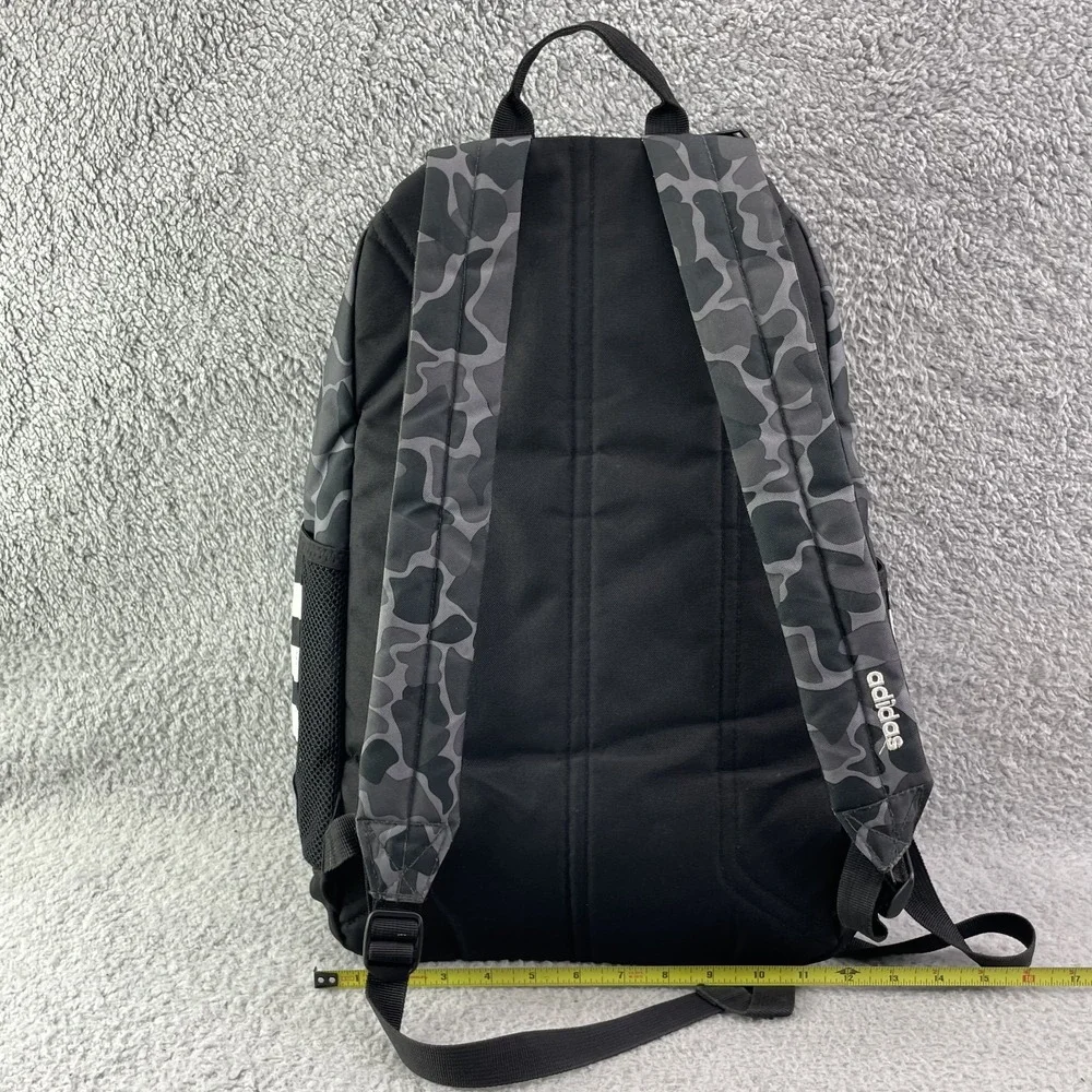 Adidas Backpack Camo Pockets Large Gray Academia Hiking Camping Travel Streetwea
